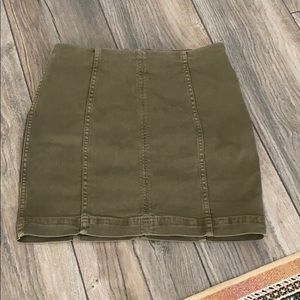 Free people olive skirt size 4